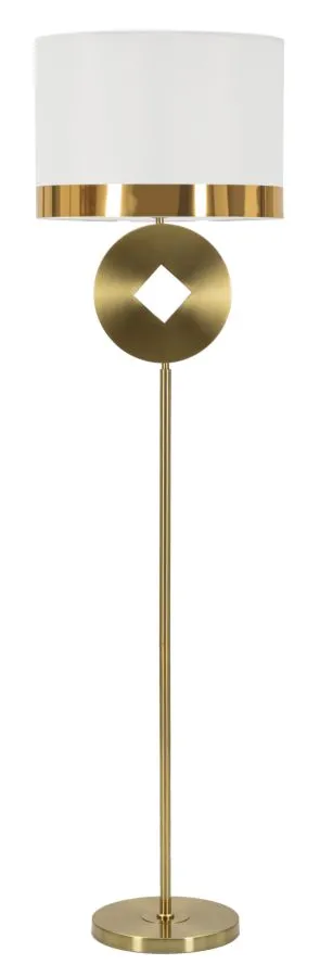 Mauro Ferretti Stojací lampa Coiny 151 cm bílá/zlatá