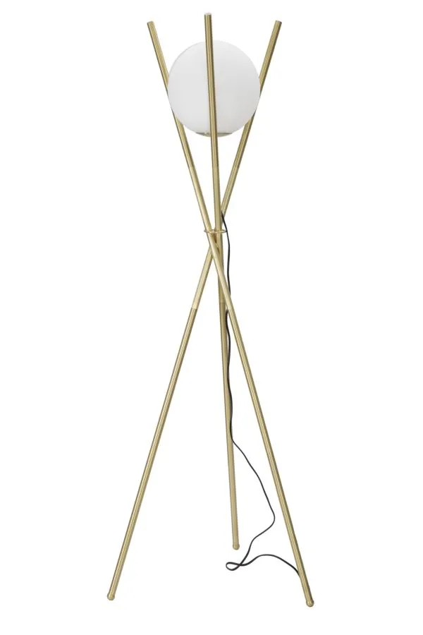 Mauro Ferretti Stojací lampa Glamy 155 cm bílá/zlatá