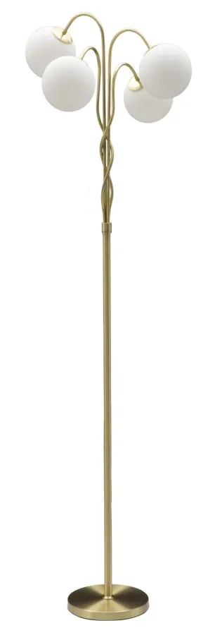 Mauro Ferretti Stojací lampa Glamy 176 cm bílá/zlatá