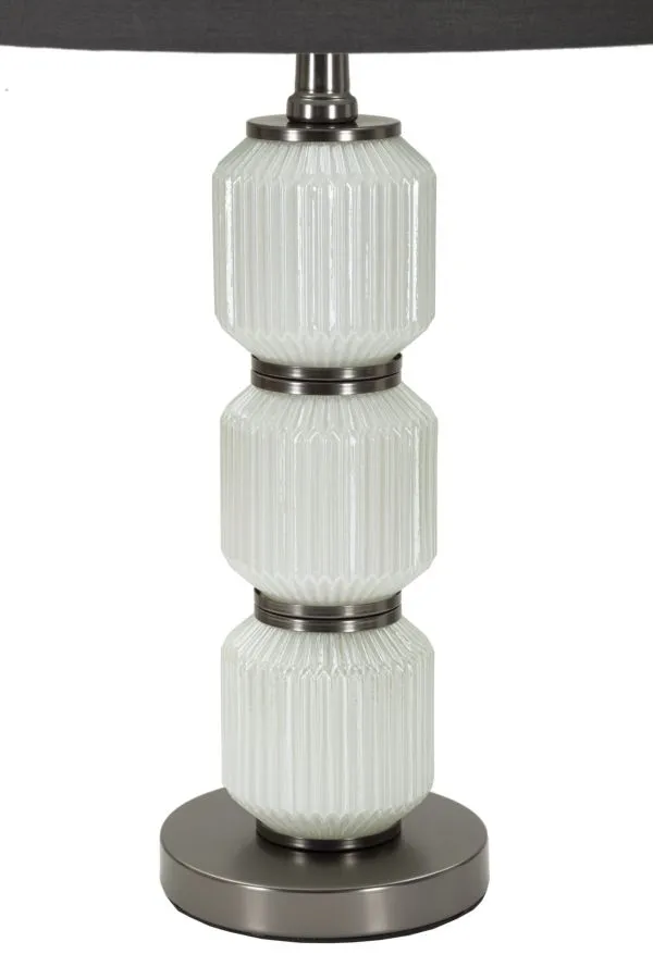 Mauro Ferretti Stolní lampa Bright Three 57 cm šedo-bílá - Obrázek 2