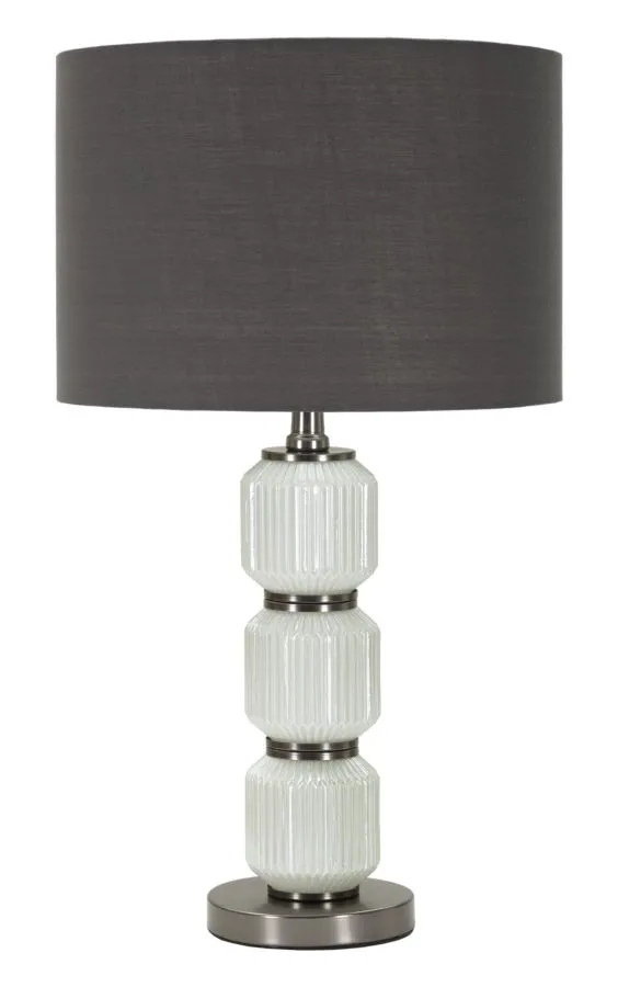 Mauro Ferretti Stolní lampa Bright Three 57 cm šedo-bílá