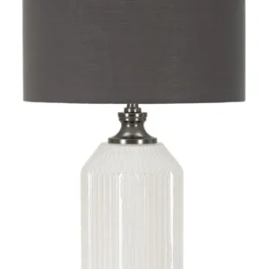 Mauro Ferretti Stolní lampa Brighty 65 cm šedo-bílá