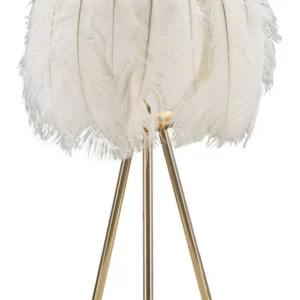 Mauro Ferretti Stolní lampa Feather Stand 60 cm bílo-zlatá