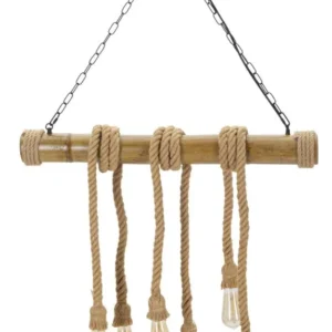 Mauro Ferretti Závěsný lustr Bamboo 120 cm hnědý