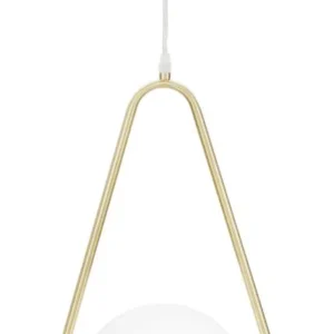 Mauro Ferretti Závěsný lustr Glamy 46 cm bílý/zlatý