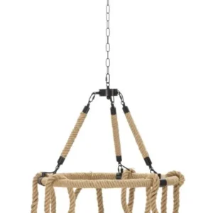 Mauro Ferretti Závěsný lustr Rope 90 cm hnědý