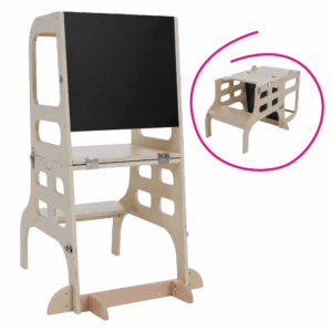 Montessori učící věž 3v1 s tabulí