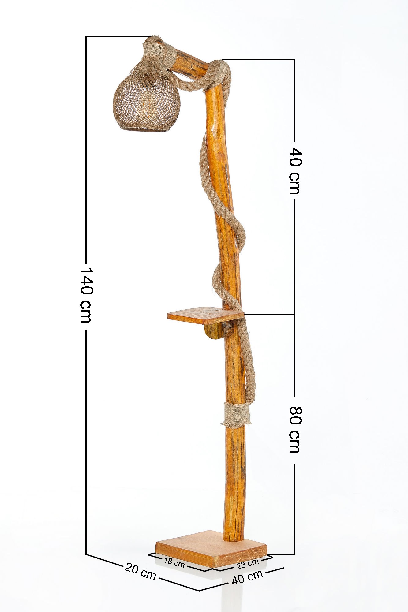 Opviq Stojací lampa Arbor I 140 cm hnědá - Obrázek 2