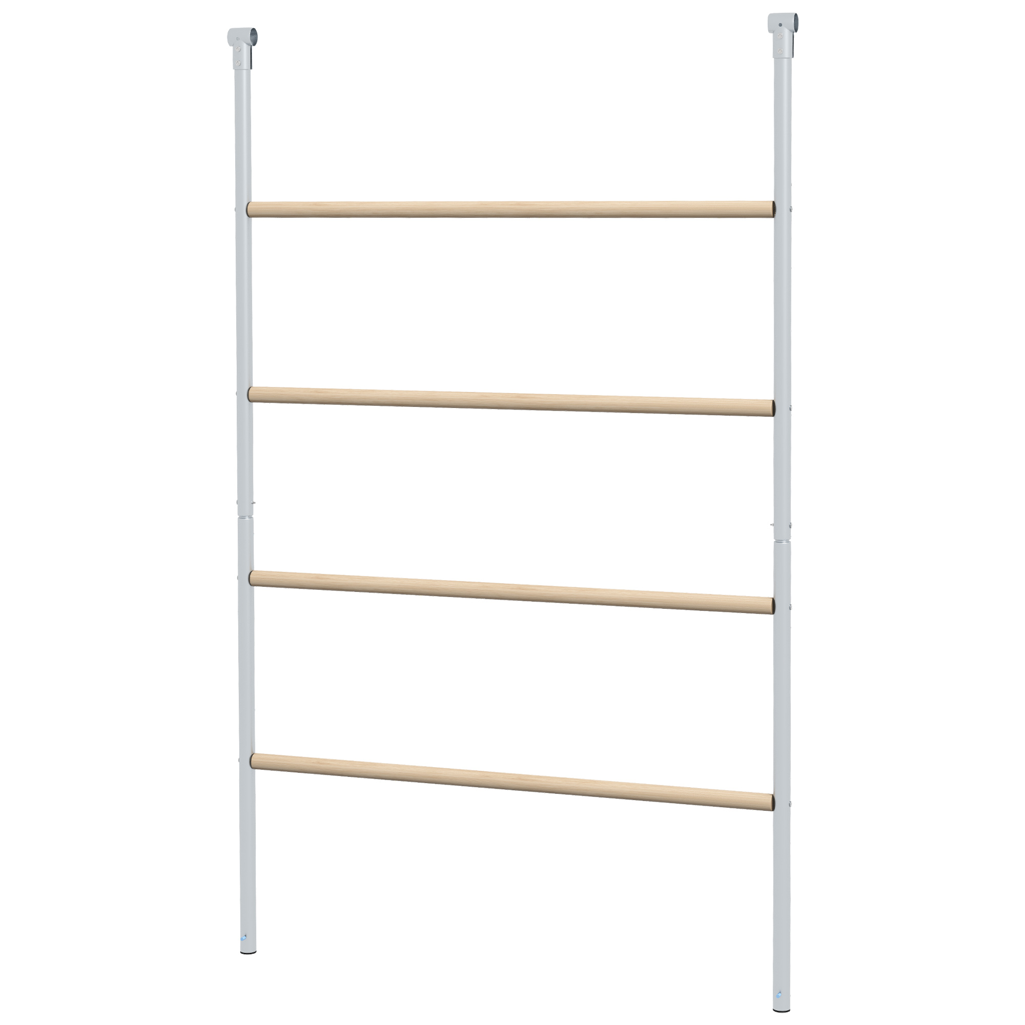 PAWHUT Hřadovací žebřík pro slepice 4 patra kov přírodní dřevo