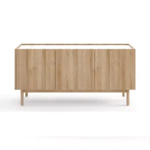 Piaski Komoda Boho La 144x68 cm dub riviéra/bílý mramor