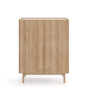 Piaski Komoda Boho La 97 cm dub riviéra/bílý mramor