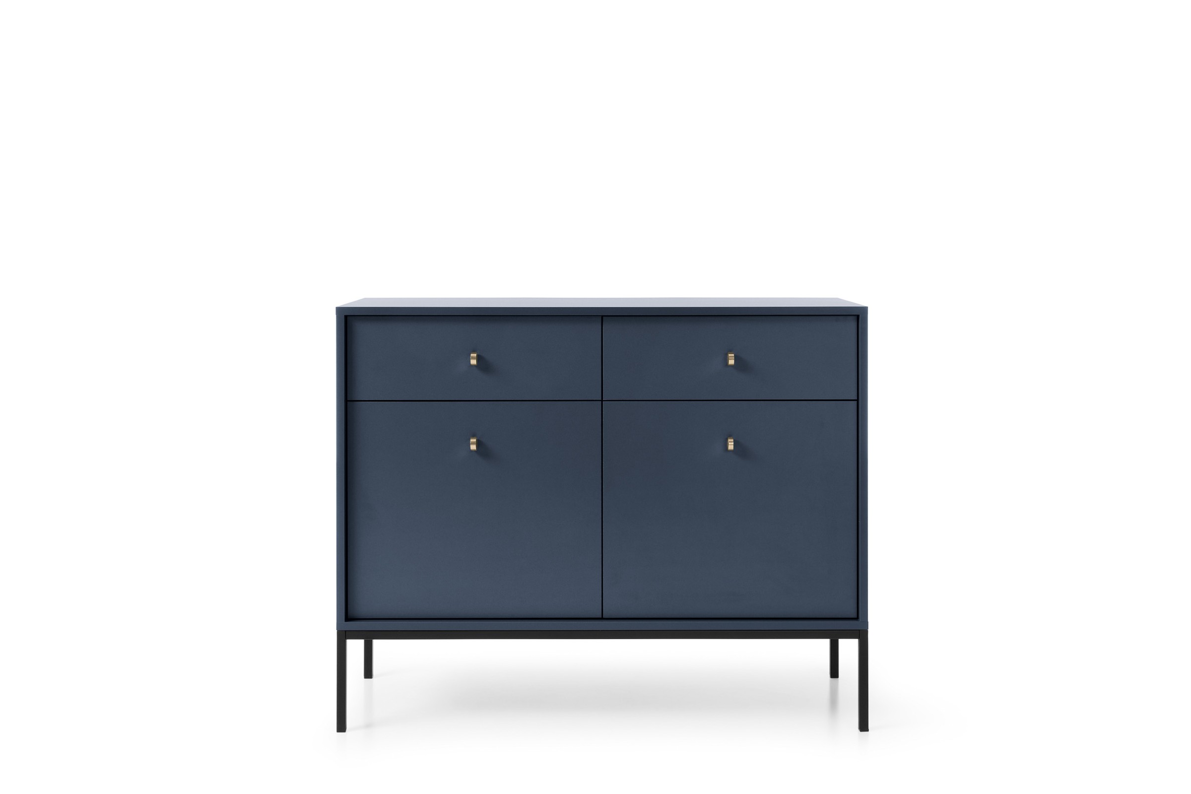 Piaski Komoda Mono II 104 cm se zásuvkami modrá/černá