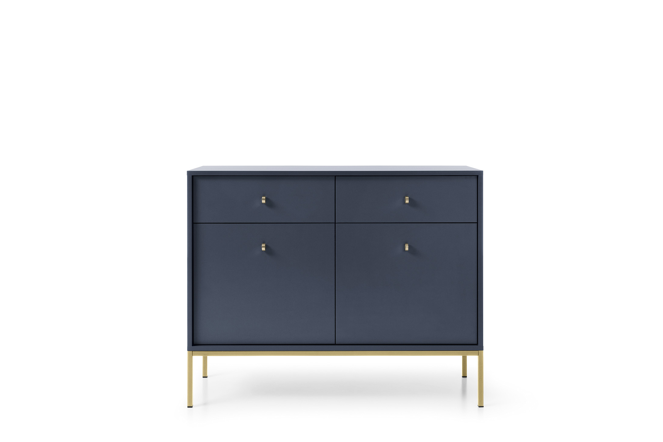 Piaski Komoda Mono II 104 cm se zásuvkami modrá/zlatá