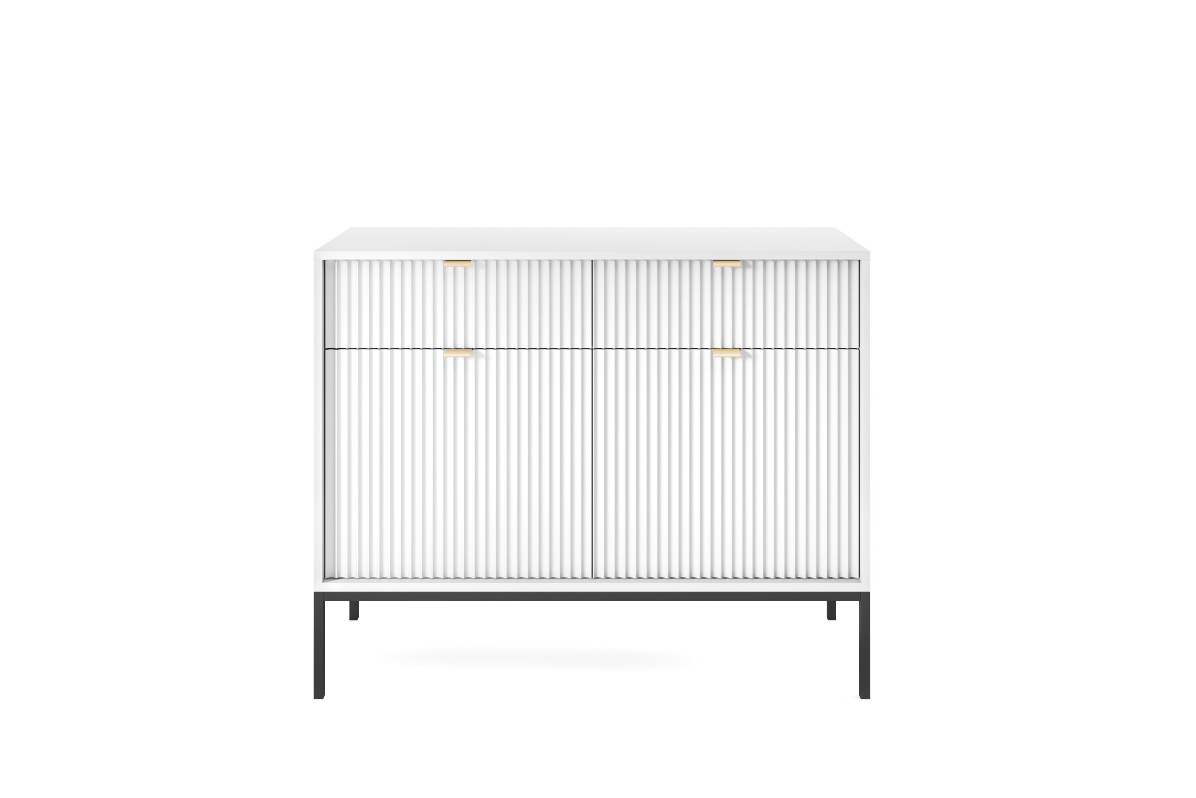 Piaski Komoda Nova 104 cm se zásuvkami bílá/černá