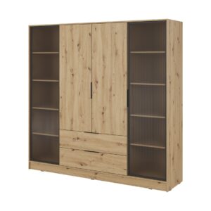 Piaski Šatní skříň Kelly 4D RD s policemi 206 cm dub artisan