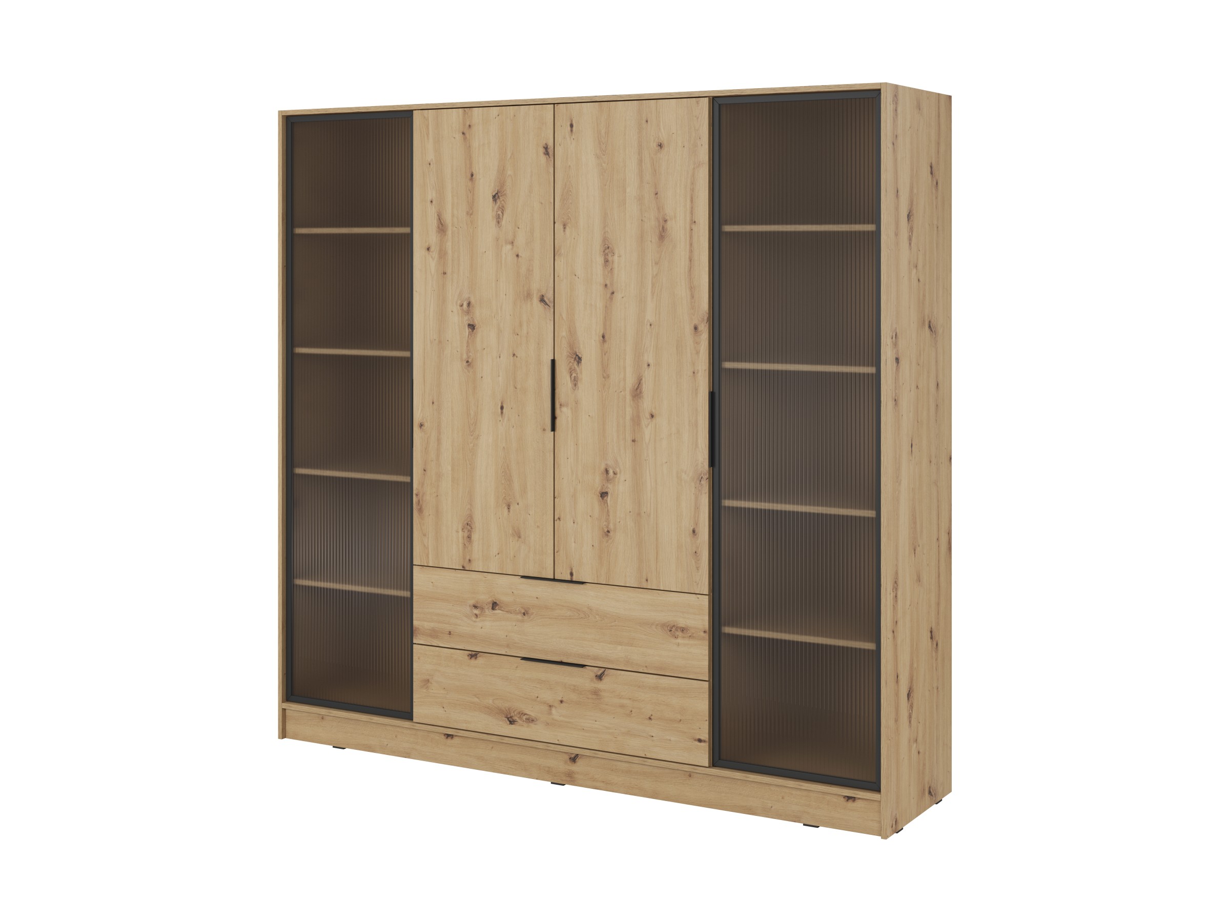 Piaski Šatní skříň Kelly 4D RD s policemi 206 cm dub artisan