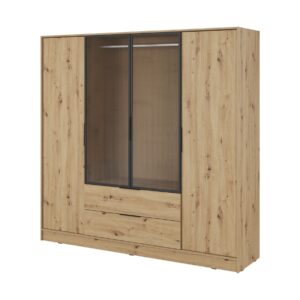 Piaski Šatní skříň Kelly 4D RM s tyčí 206 cm dub artisan