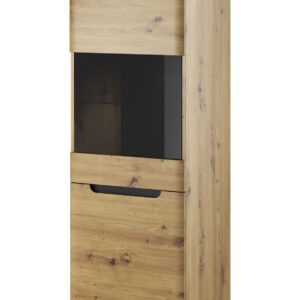 Piaski Vitrína Nordi 53 cm černá/dub artisan