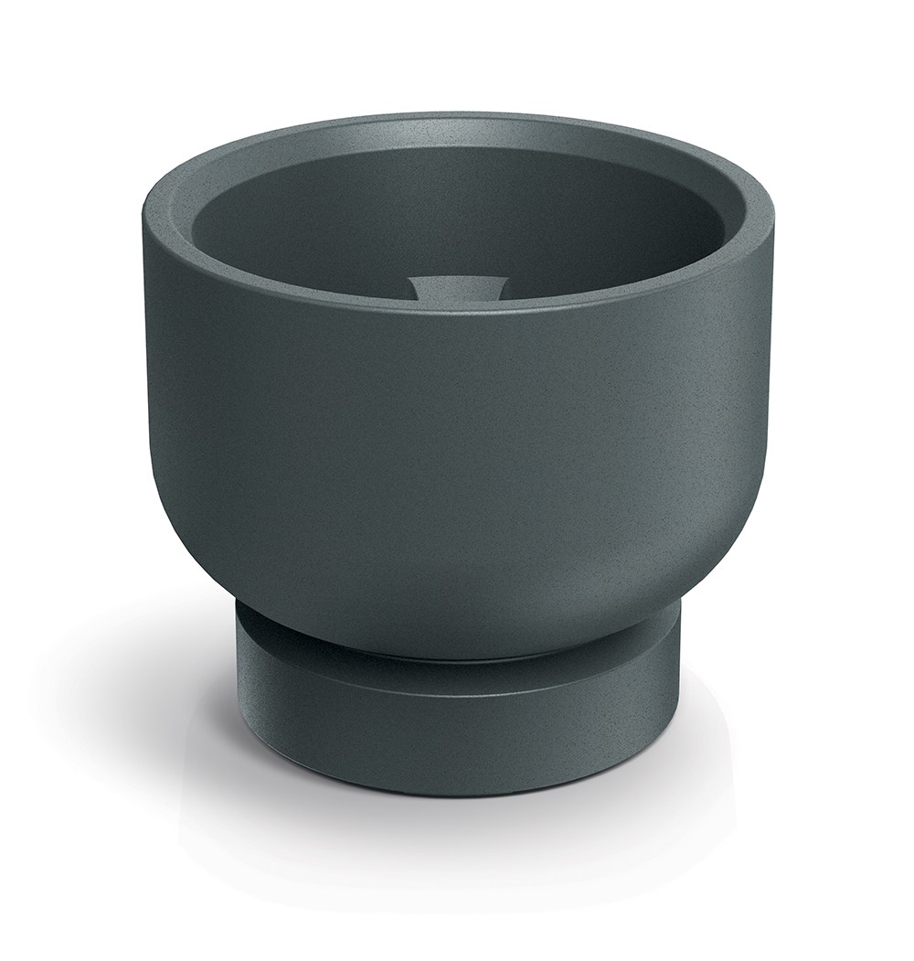 Prosperplast Květináč Moltas Base Round 40 cm grafitový
