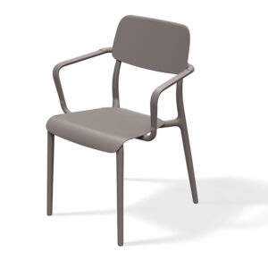 Prosperplast Zahradní židle Rimos 57 cm s područkami zemitě hnědá