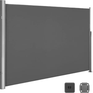 SONGMICS Boční markýza Orrine 180x400 cm tmavě šedá