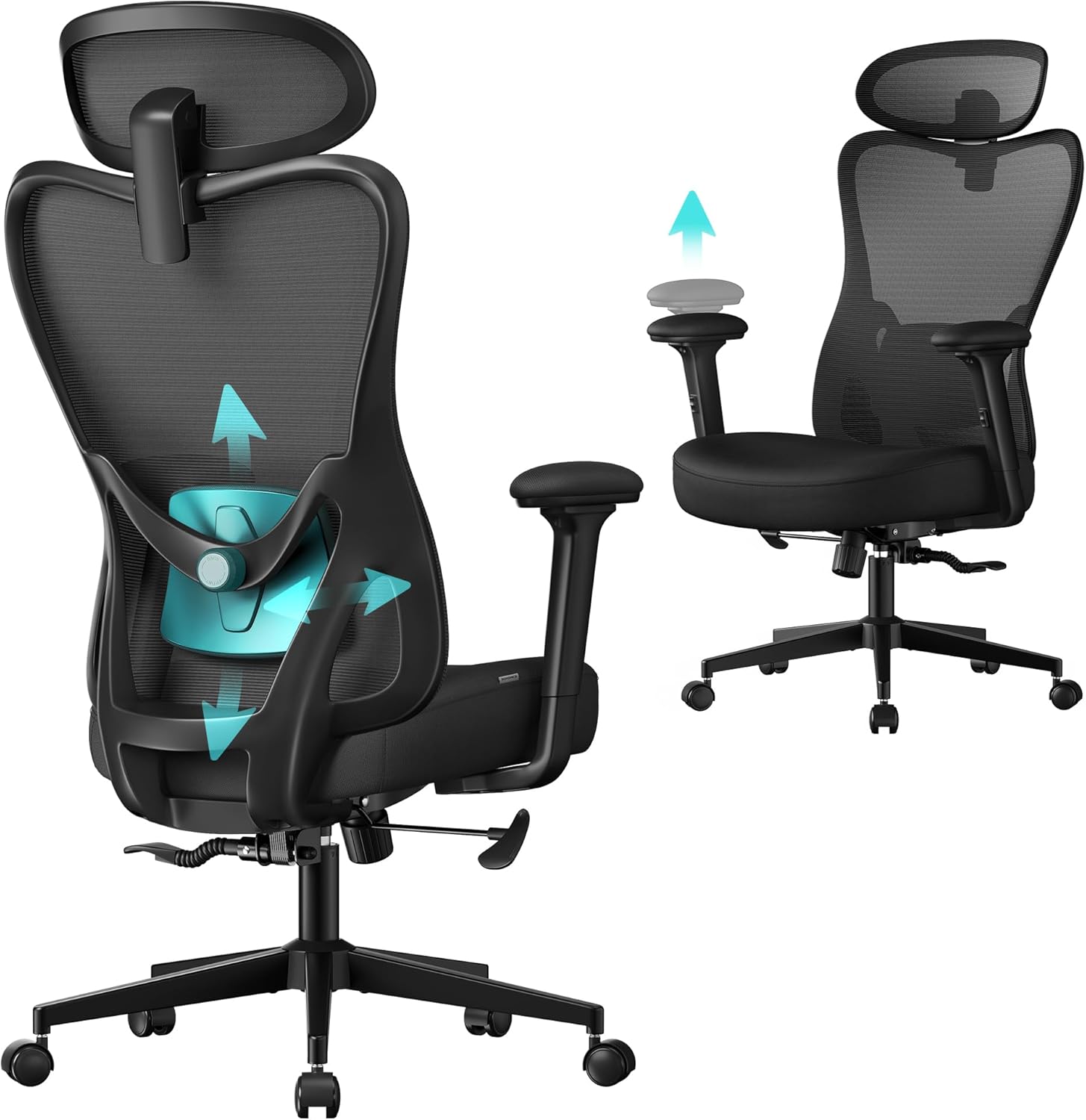 SONGMICS Kancelářská židle Vivaro černá