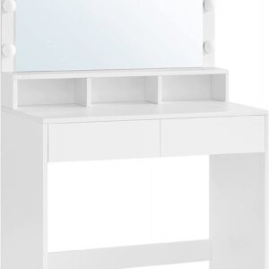 SONGMICS Kosmetický toaletní stolek Velisa 140 cm bílý