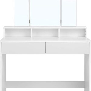SONGMICS Kosmetický toaletní stolek Velisa 142 cm bílý