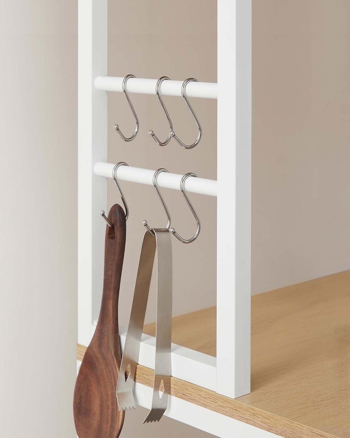 SONGMICS Kuchyňský regál Vasagle CUSTOM 167 cm bílý/hnědý - Obrázek 2