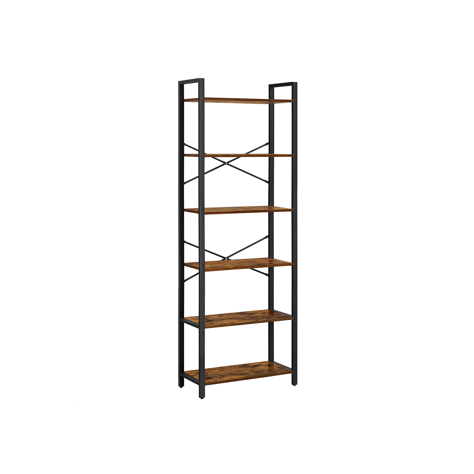 SONGMICS Policový regál Vasagle Luna 66 cm hnědo-černý