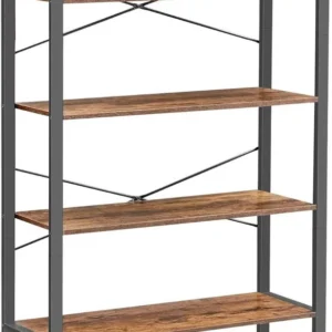 SONGMICS Policový regál Vasagle Luna 80 cm hnědý/černý