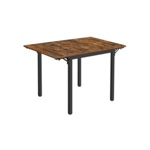 SONGMICS Rozkládací jídelní stůl Vasagle Madery 84/120 cm hnědý/černý