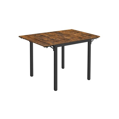 SONGMICS Rozkládací jídelní stůl Vasagle Madery 84/120 cm hnědý/černý