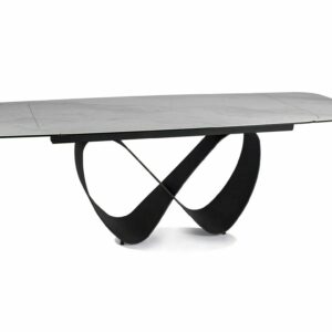 Signal Rozkládací jídelní stůl Infinity 160/240 cm bílý mramor/černý