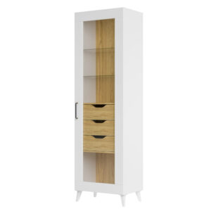 Szynaka Vitrína Barris 11 60 cm ořech americký/bílá