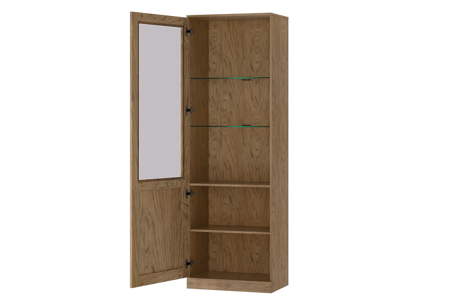 Szynaka Vitrína Cozy 10 z masivu s LED osvětlením 65 cm dub Rustikal - Obrázek 2