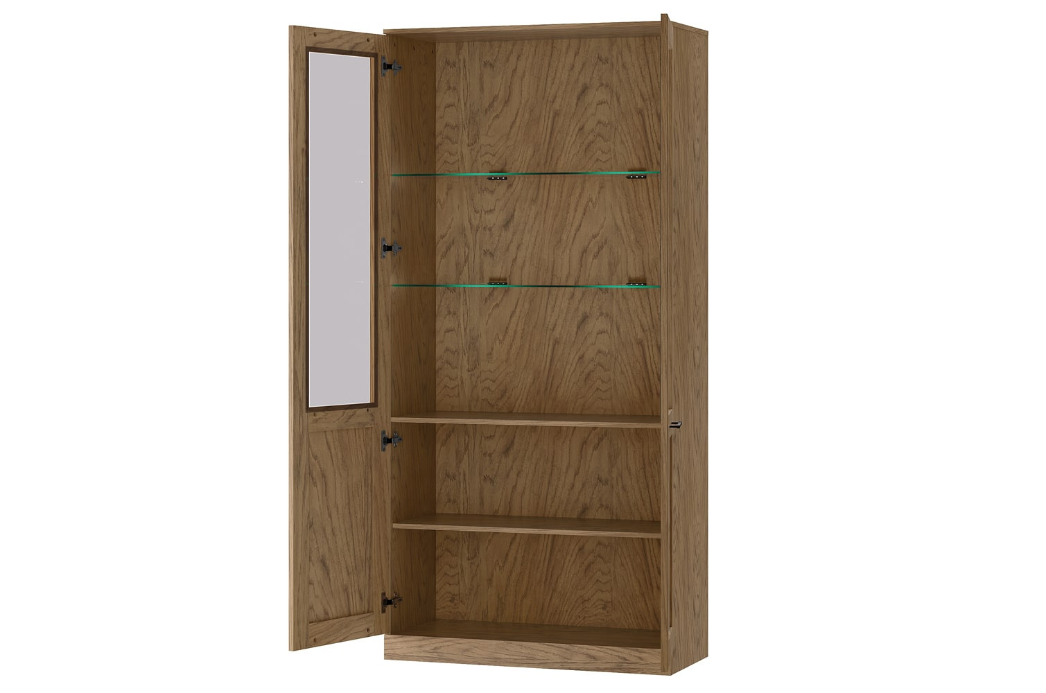 Szynaka Vitrína Cozy 12 z masivu s LED osvětlením 95 cm dub Rustikal - Obrázek 2