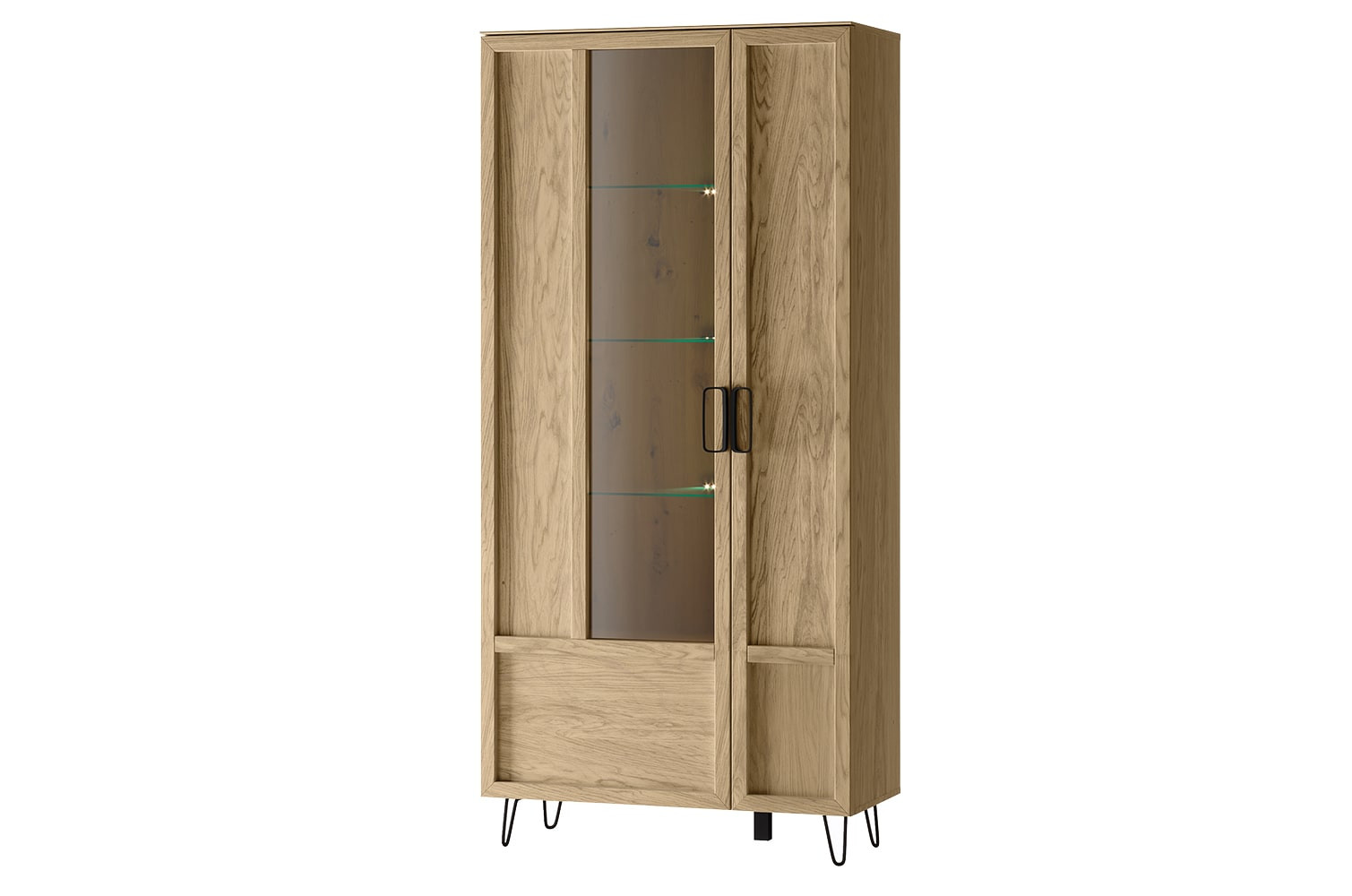 Szynaka Vitrína Limbo 12 95 cm z masivu s LED osvětlením dub Artisan