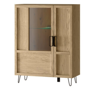 Szynaka Vitrína Limbo 15 95 cm z masivu s LED osvětlením dub Artisan