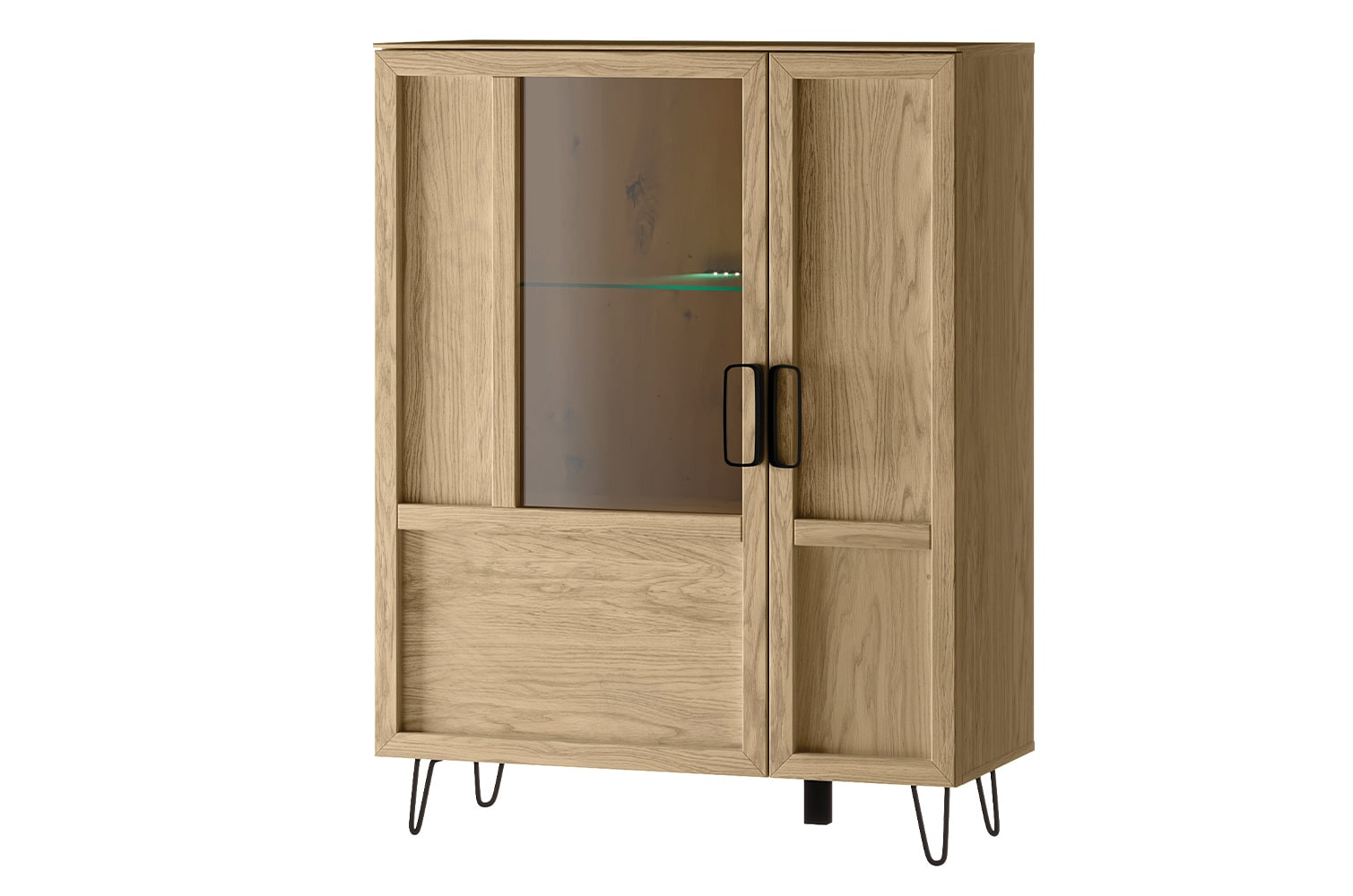 Szynaka Vitrína Limbo 15 95 cm z masivu s LED osvětlením dub Artisan