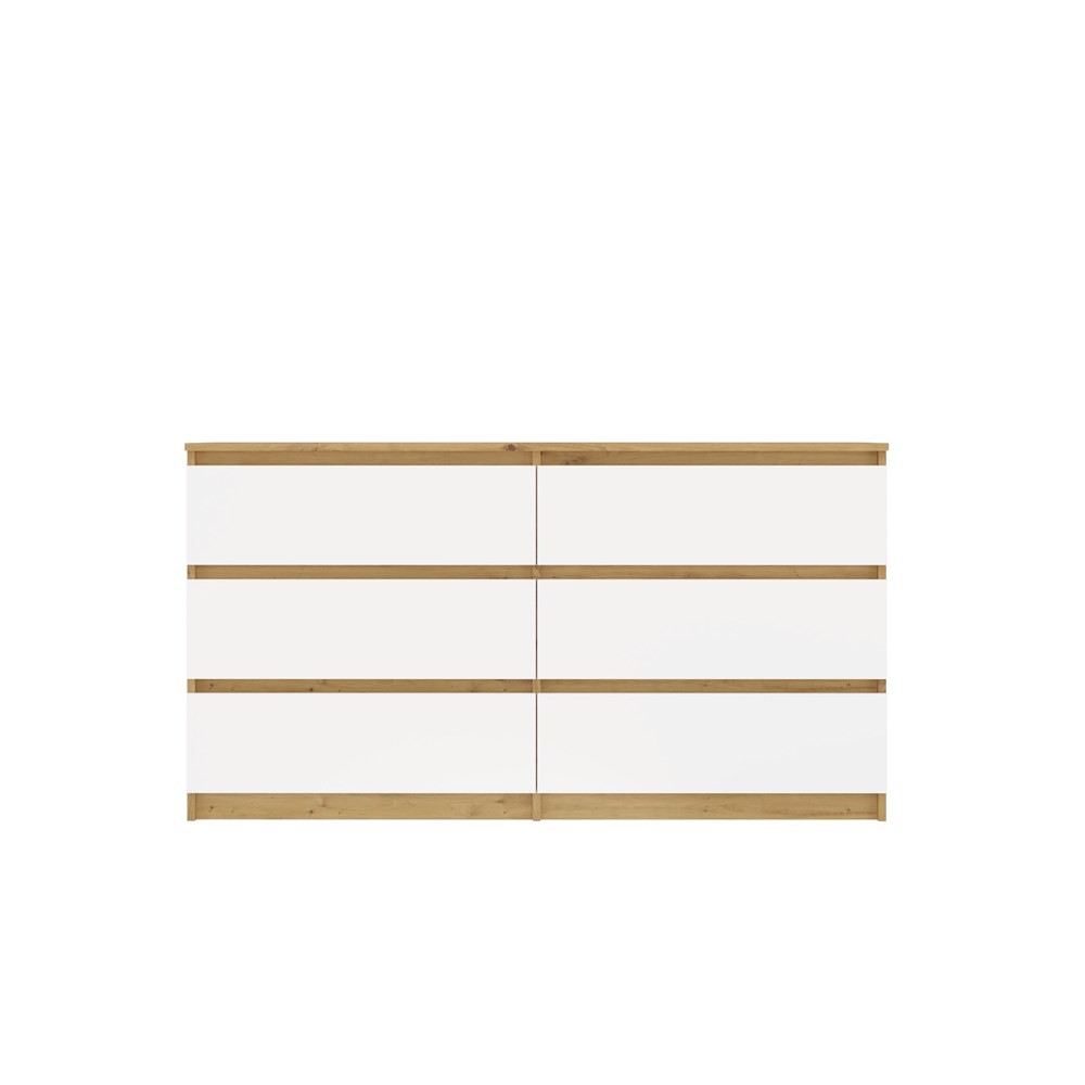 TP Living Komoda MALWA M6 140 dub artisan/bílá - Obrázek 2
