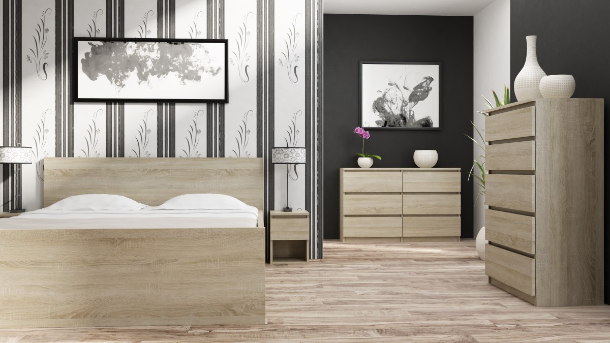 TP Living Komoda MALWA M6-140 dub sonoma - Obrázek 2