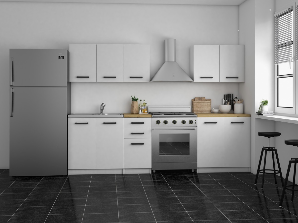 TP Living Kuchyňská linka MARINET bílá / dub artisan - Obrázek 2