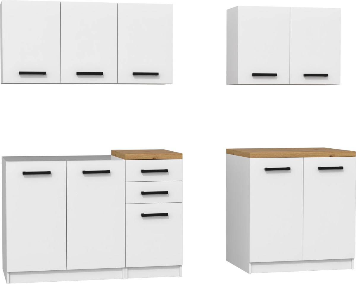 TP Living Kuchyňská linka MARINET bílá / dub artisan