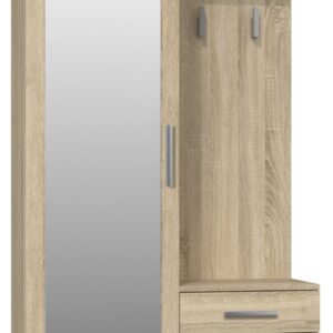 TP Living Předsíňová stěna se zrcadlem a šuplíky- DUO sonoma