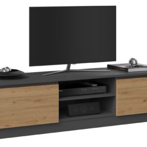 TP Living TV stolek Malwa 140 cm antracit/dub artisan