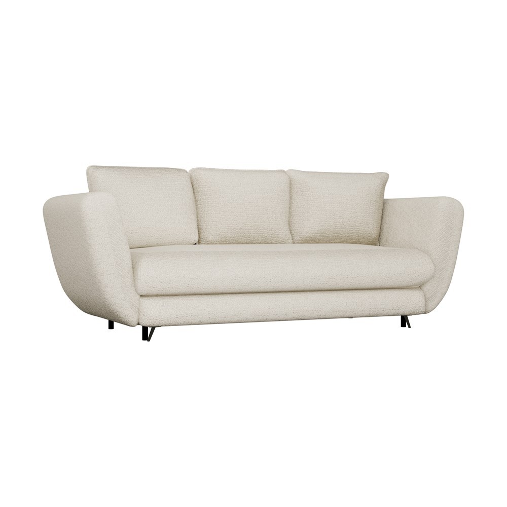 TP Living Třímístná rozkládací pohovka Saris 248 cm béžová/černá - Obrázek 2