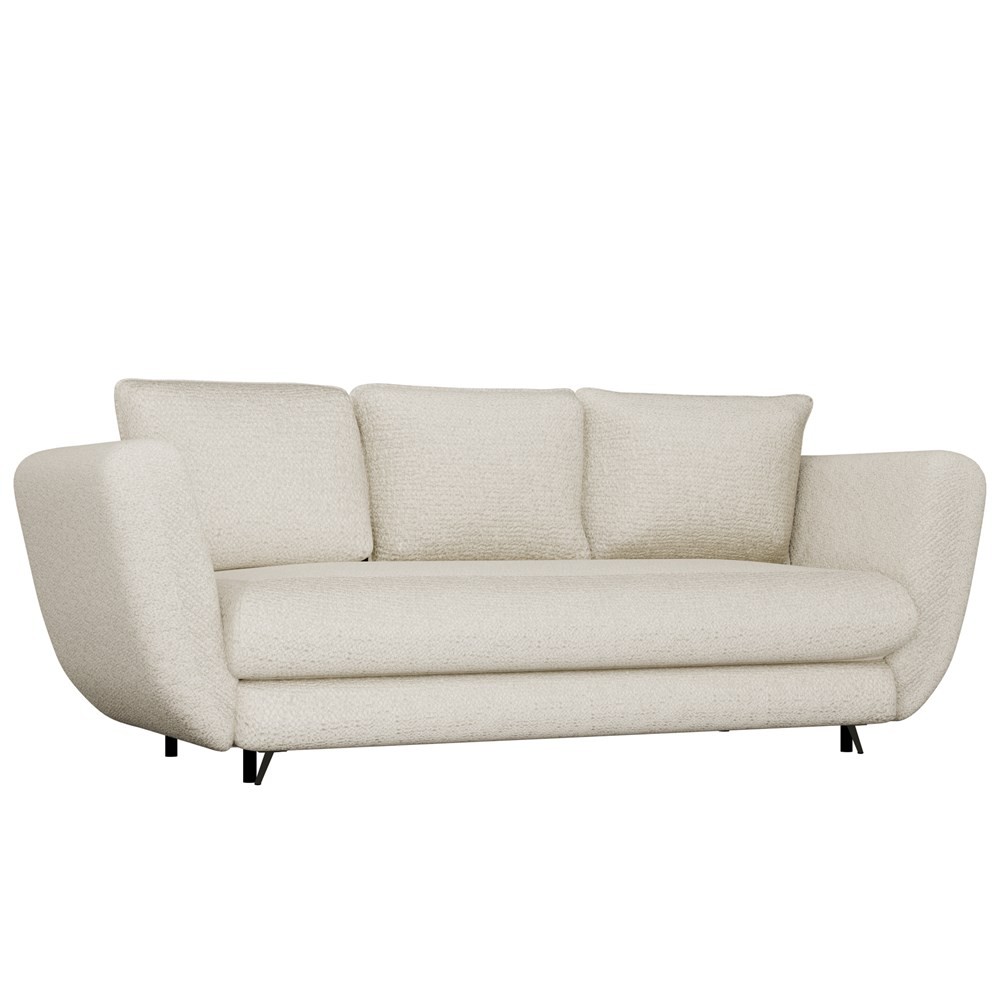 TP Living Třímístná rozkládací pohovka Saris 248 cm béžová/černá