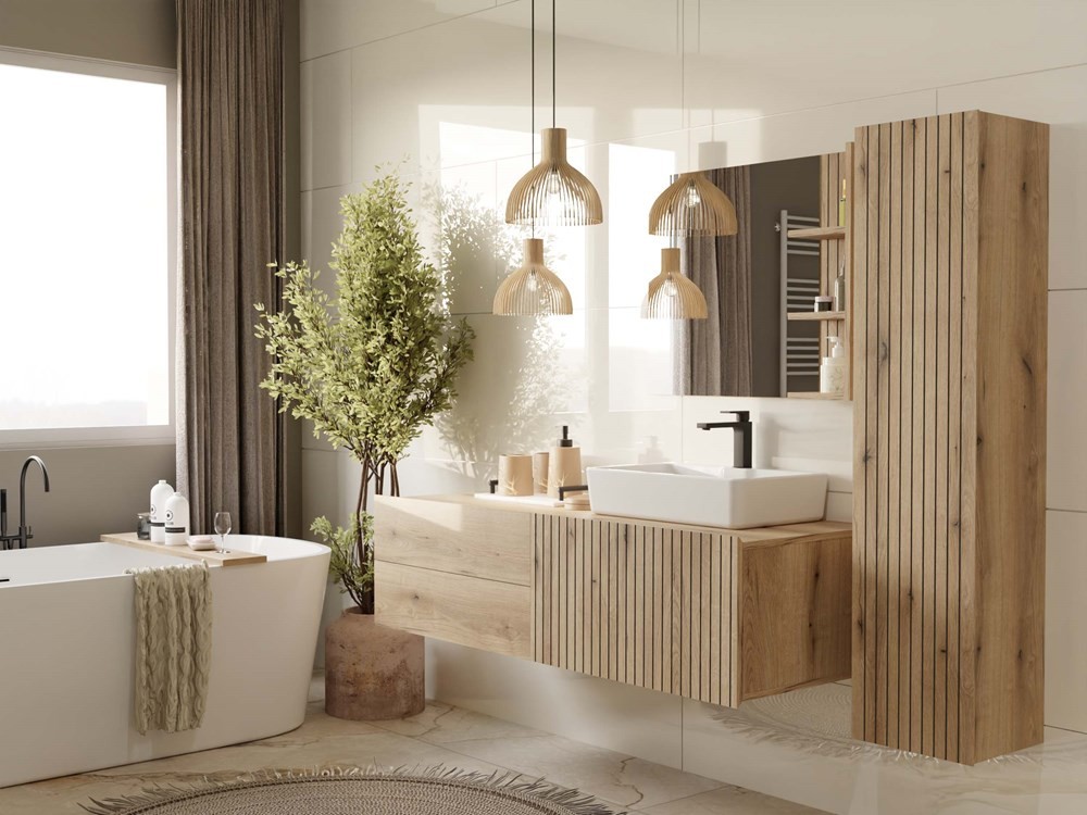 TP Living Závěsná koupelnová skříňka Ryfo 31 cm dub evoke - Obrázek 2