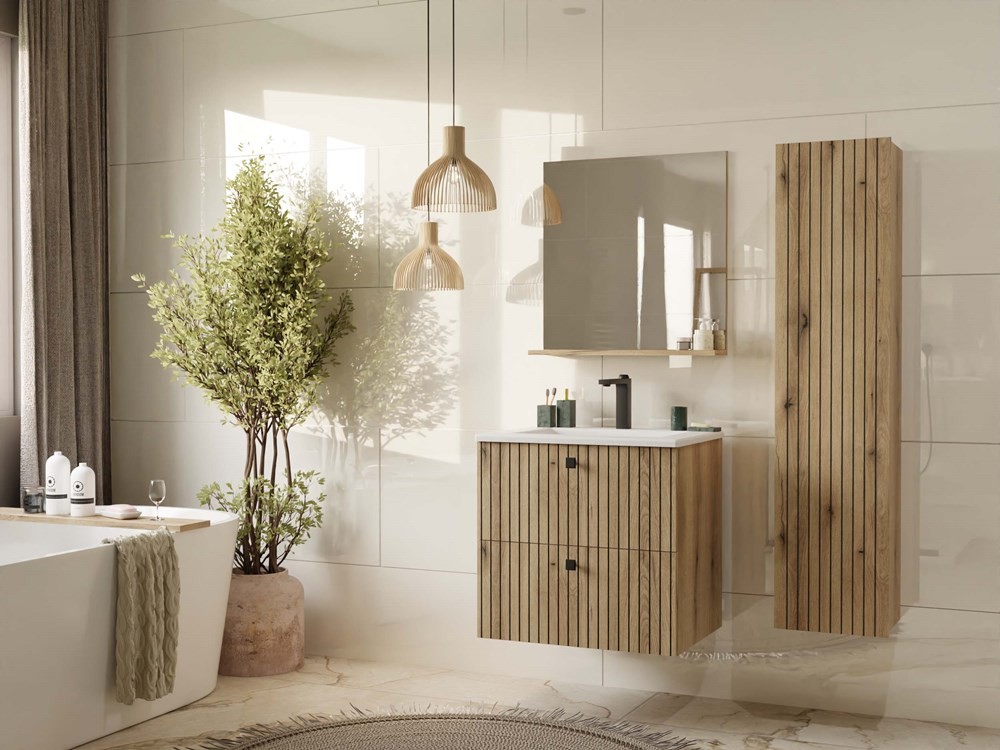 TP Living Závěsná skříňka pod umyvadlo TIGO 2S 60 cm dub evoke - Obrázek 2